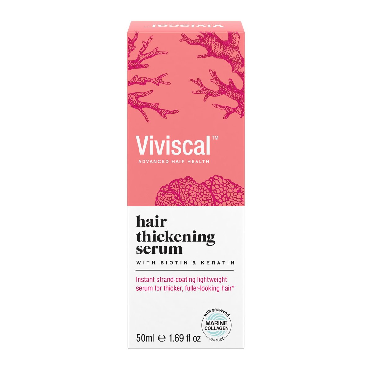 Viviscal Haarverdichtendes Serum, sofortiger leichter Leave-in-Wirkstoff für dichter und voller aussehendes Haar, mit Keratin & Biotin, 50 ml (1,69 Fl. Oz.)