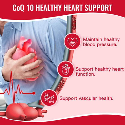 NATURE TARGET CoQ10 300 mg + PQQ mit Bio-Olivenöl – Hochdosiertes Coenzym Q10 für Herzgesundheit, Immunsystem & Energieproduktion – 120 Kapseln