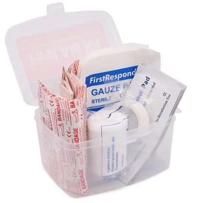 DMI 76-teiliges Erste-Hilfe-Set – tragbarer Allzweckkoffer für kleine Schnitte und Schrammen, wasserabweisendes Gehäuse, praktisch für Reisen
