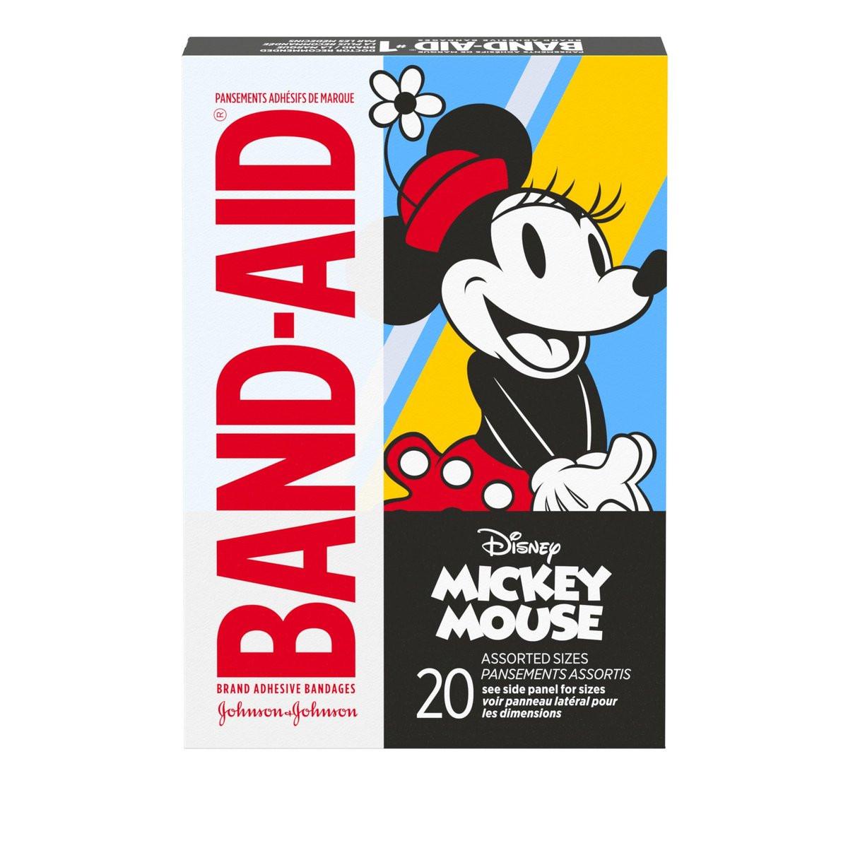 Band-Aid Markenpflaster mit Mickey Mouse – Wundversorgung für Kinder, verschiedene Größen, 20 Stück