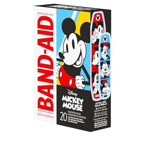 Band-Aid Markenpflaster mit Mickey Mouse – Wundversorgung für Kinder, verschiedene Größen, 20 Stück