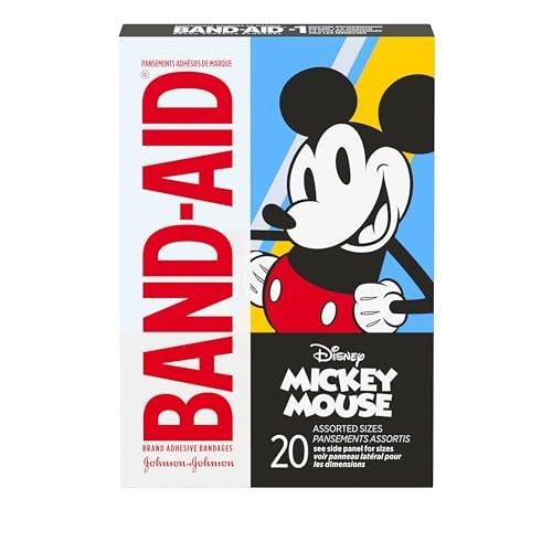 Band-Aid Markenpflaster mit Mickey Mouse – Wundversorgung für Kinder, verschiedene Größen, 20 Stück