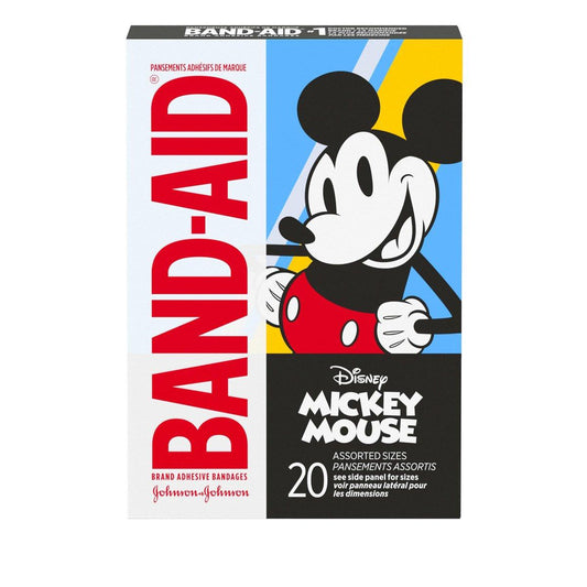 Band-Aid Markenpflaster mit Mickey Mouse – Wundversorgung für Kinder, verschiedene Größen, 20 Stück