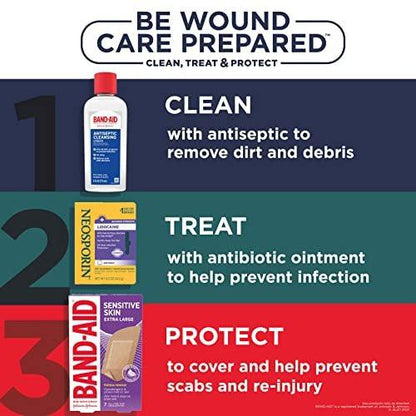 Neosporin + Lidocaine Erste Hilfe Triple Antibiotikum Salbe, Schnell wirkend, Maximale Stärke Topische Schmerzlinderung, 24-Stunden Infektionsschutz mit Betäubung für die Wundversorgung, 0,5 Unzen