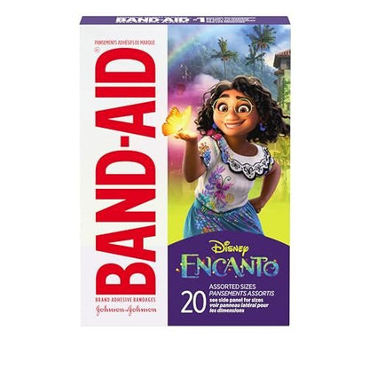 Band-Aid Marken-Pflaster mit Disney Encanto Motiven – 20 bunte Wundpflaster für Kinder und Kleinkinder, verschiedene Größen