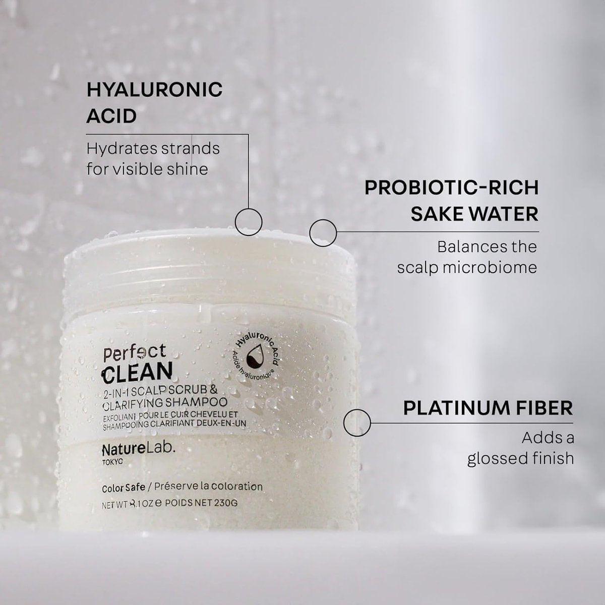 NatureLab.TOKYO Perfect Clean & Repair Treatment Duo: 2-in-1 Klärendes Kopfhaut-Peeling und Shampoo 240 ml & Perfekte Reparatur-Haarmaske 200 ml