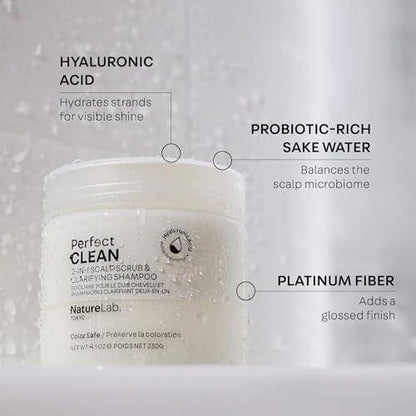NatureLab.TOKYO Perfect Clean & Repair Treatment Duo: 2-in-1 Klärendes Kopfhaut-Peeling und Shampoo 240 ml & Perfekte Reparatur-Haarmaske 200 ml