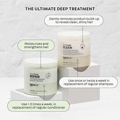 NatureLab.TOKYO Perfect Clean & Repair Treatment Duo: 2-in-1 Klärendes Kopfhaut-Peeling und Shampoo 240 ml & Perfekte Reparatur-Haarmaske 200 ml