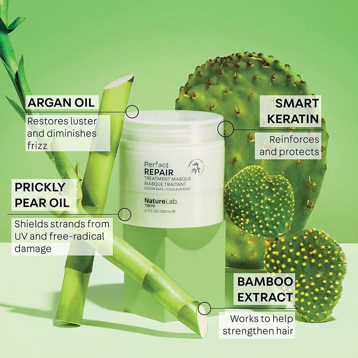 NatureLab.TOKYO Perfect Clean & Repair Treatment Duo: 2-in-1 Klärendes Kopfhaut-Peeling und Shampoo 240 ml & Perfekte Reparatur-Haarmaske 200 ml