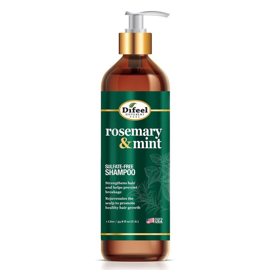 Difeel Rosmarin Minze Stärkendes Shampoo mit Biotin 33,8 oz - Mit natürlichem Rosmarinöl für Haarwachstum