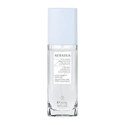 KERASILK Multi-Benefit Hair Oil – Versiegelt Spliss, reduziert Frizz, verleiht Hochglanz & Hitzeschutz – Für alle Haartypen & Texturen – 50 ml
