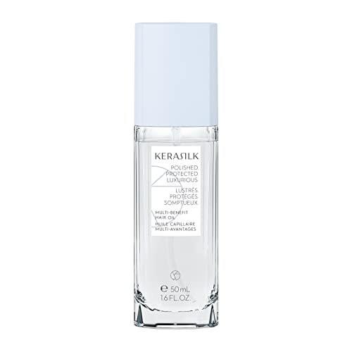 KERASILK Multi-Benefit Hair Oil – Versiegelt Spliss, reduziert Frizz, verleiht Hochglanz & Hitzeschutz – Für alle Haartypen & Texturen – 50 ml