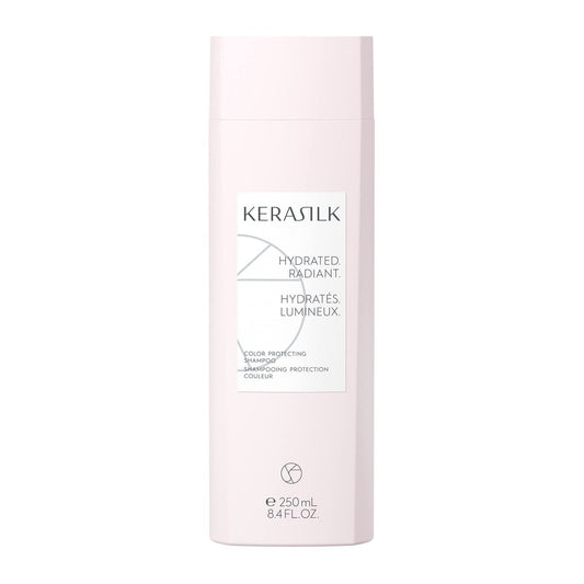 KERASILK Farbschutz-Shampoo | Verhindert vorzeitiges Verblassen der Farbe | Spendet Feuchtigkeit & verstärkt den Glanz | Für coloriertes & aufgehelltes Haar | Ideal für alle Haartypen & -texturen | 250 ml