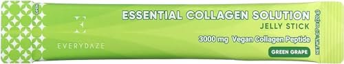 EVERYDAZE Essential Collagen Solution Jelly Stick – Pflanzlich, Grüne Traube, 10 Sticks, Vitamine & Mineralien für Männer & Frauen