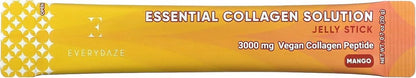 EVERYDAZE Essential Collagen Solution Jelly Stick | Pflanzlich | Mango | 10er-Pack | Vitamine, Mineralien, Antioxidantien für Männer & Frauen