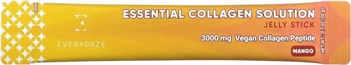 EVERYDAZE Essential Collagen Solution Jelly Stick | Pflanzlich | Mango | 10er-Pack | Vitamine, Mineralien, Antioxidantien für Männer & Frauen