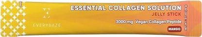 EVERYDAZE Essential Collagen Solution Jelly Stick | Pflanzlich | Mango | 10er-Pack | Vitamine, Mineralien, Antioxidantien für Männer & Frauen