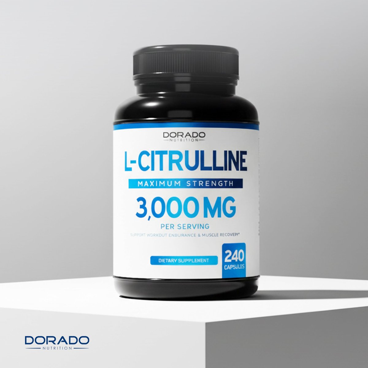 L-Citrullin 3000mg Kapseln (240 Stück) – Unterstützt L-Arginin & Stickstoffmonoxid – für Männer & Frauen – Muskelregeneration & Pump – vegan, nicht-GVO, in den USA hergestellt