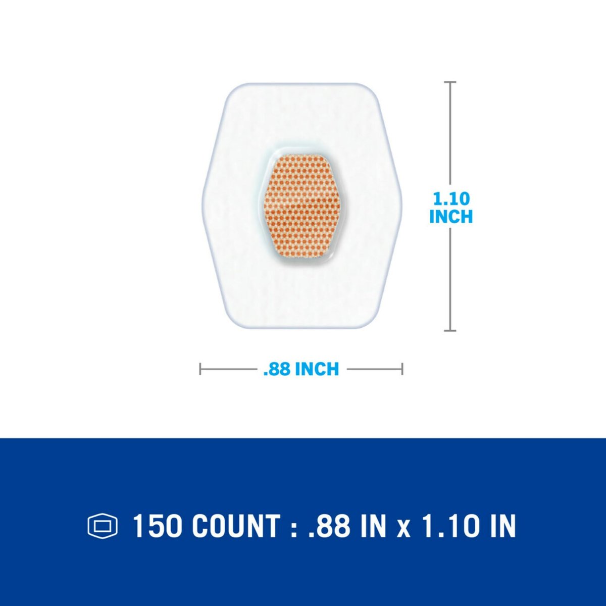 Nexcare Wasserdichte Klarsicht-Pflaster, Schutz und Abdeckung, 360-Grad-Versiegelung um das Pad bietet Schutz vor Wasser, Schmutz und Keimen, 0,88 x 1,1 Zoll, 50 Stück (3er-Pack)