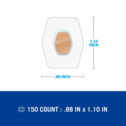 Nexcare Wasserdichte Klarsicht-Pflaster, Schutz und Abdeckung, 360-Grad-Versiegelung um das Pad bietet Schutz vor Wasser, Schmutz und Keimen, 0,88 x 1,1 Zoll, 50 Stück (3er-Pack)