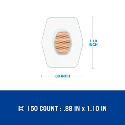 Nexcare Wasserdichte Klarsicht-Pflaster, Schutz und Abdeckung, 360-Grad-Versiegelung um das Pad bietet Schutz vor Wasser, Schmutz und Keimen, 0,88 x 1,1 Zoll, 50 Stück (3er-Pack)
