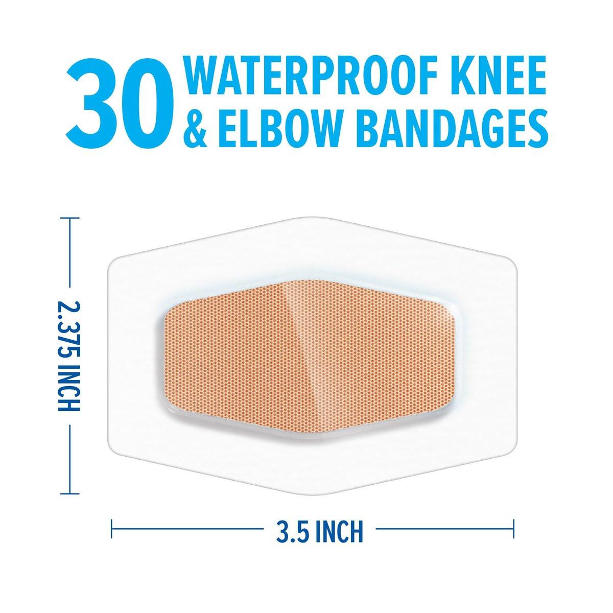 Nexcare Wasserfeste Klarsicht-Pflaster für Knie und Ellenbogen – 30 Stück, 2,38 x 3,5 Zoll