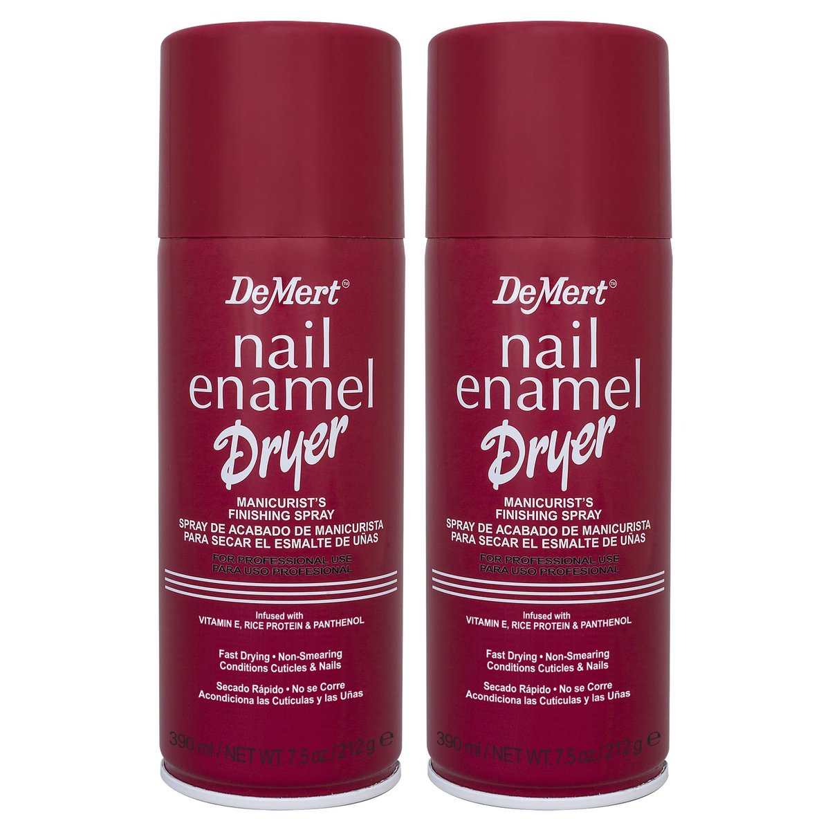 Demert Brands Nagellack-Trocknungsspray für Maniküre – Finish-Spray (2er-Pack) 2x 222 ml – Schnelltrocknend