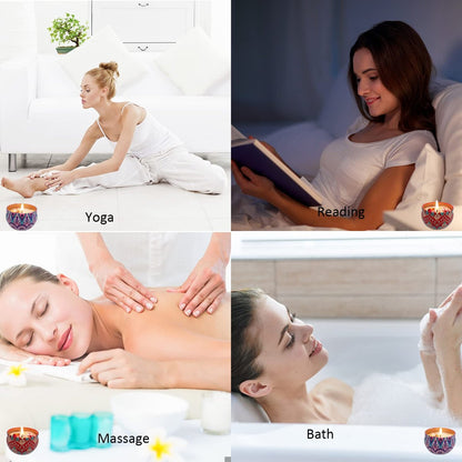 Duftkerzen Geschenkset – Aromatherapie-Kerzen für Zuhause, tragbare Hotel-Kerzen, natürliches Sojawachs im Metalldöschen, 2er-Pack, 2,5 Unzen, langanhaltend, Geschenk für Frauen