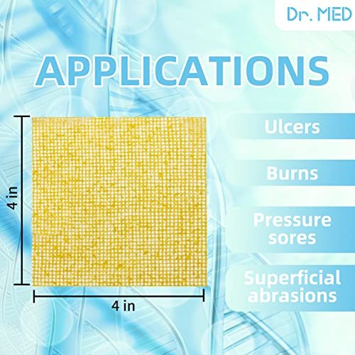 Dr. Med Manuka Honig Wundauflage 10x10 cm, 5 Stück/Box – Honig Medical Verband für kleine Schürfwunden, Schnitte, Verbrennungen, chemikalienfrei