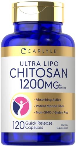 Carlyle Chitosan 1200 mg – 120 Kapseln, Non-GMO, glutenfrei, Ultra Lipo