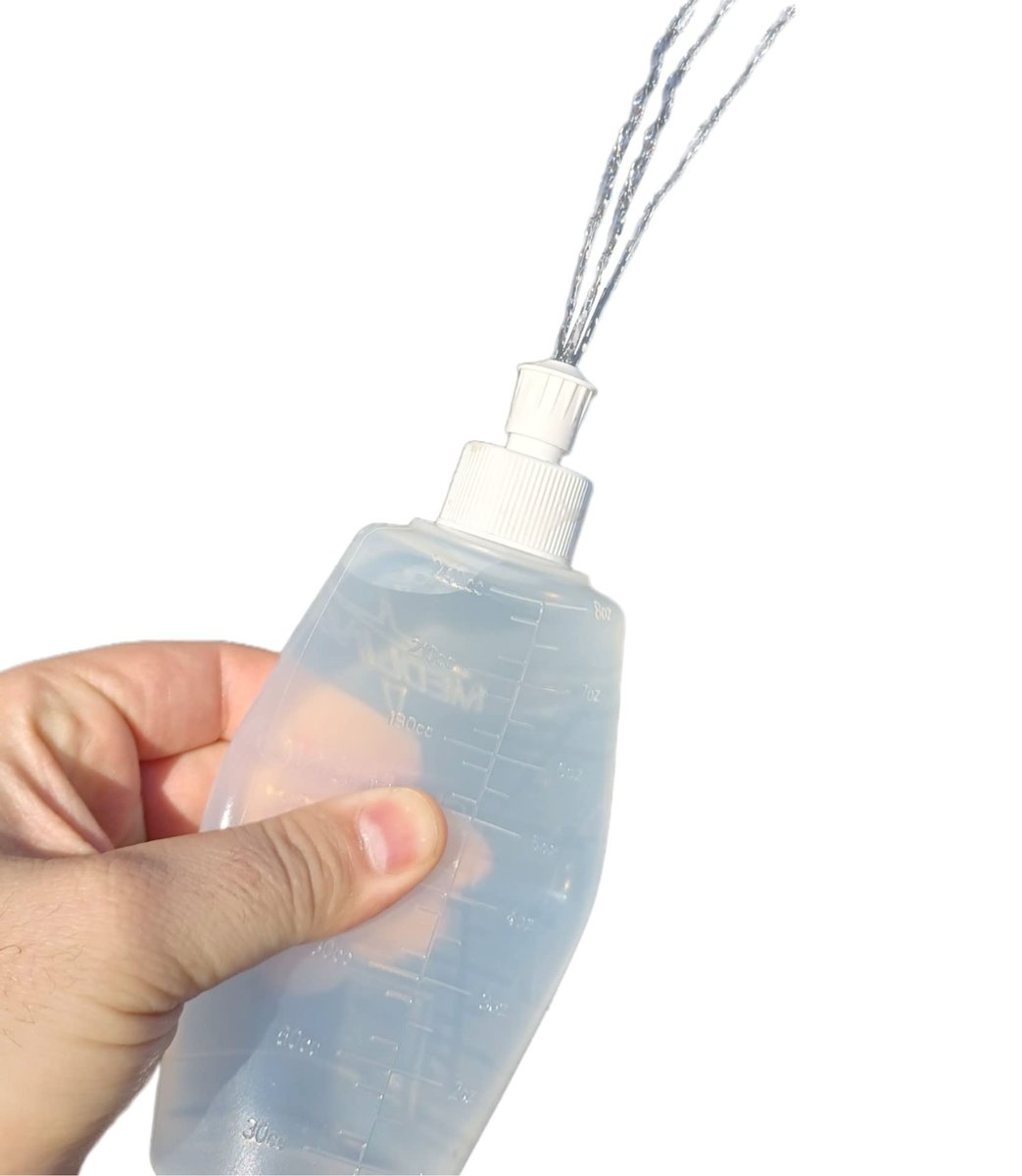 Vakly Perineal Flasche 8 Unzen (2er-Pack) – Postpartale Sprühflasche mit Graduiertenmarkierungen, Nachfüllbare Lavette für Körperpflege und Bidetgebrauch