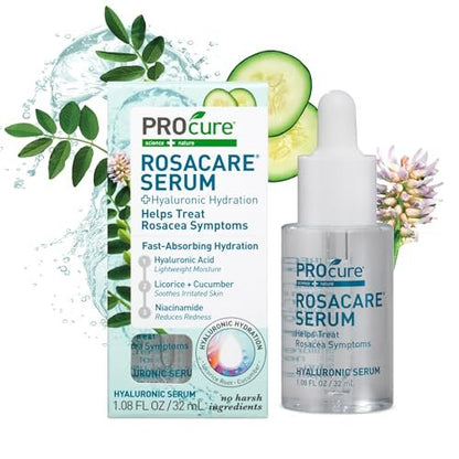 PROcure Rosacare Gesichtsserum 1,08 fl oz – Hyaluronsäure, Niacinamid & Süßholzwurzel zur Rötungsminderung, Feuchtigkeitspflege & tägliche Pflege für empfindliche Haut