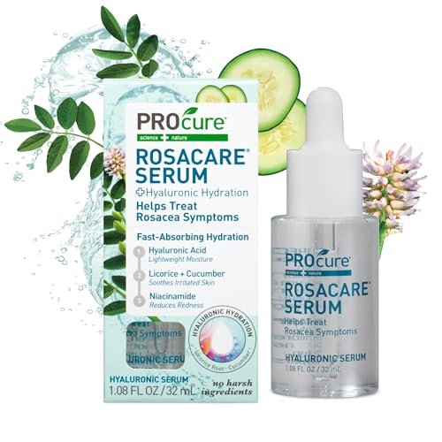 PROcure Rosacare Gesichtsserum 1,08 fl oz – Hyaluronsäure, Niacinamid & Süßholzwurzel zur Rötungsminderung, Feuchtigkeitspflege & tägliche Pflege für empfindliche Haut