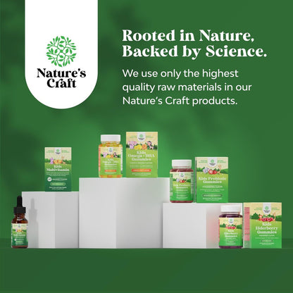 Natures Craft Vitamin D3 K2 Tropfen für Kinder - Bio Vitamin D für starke Knochen & Gelenke - Immununterstützung für Säuglinge, Babys & Kleinkinder - Flüssiges Nahrungsergänzungsmittel - 2 Fl Oz (1er Pack)