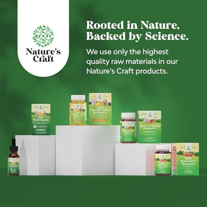 Natures Craft Vitamin D3 K2 Tropfen für Kinder - Bio Vitamin D für starke Knochen & Gelenke - Immununterstützung für Säuglinge, Babys & Kleinkinder - Flüssiges Nahrungsergänzungsmittel - 2 Fl Oz (1er Pack)
