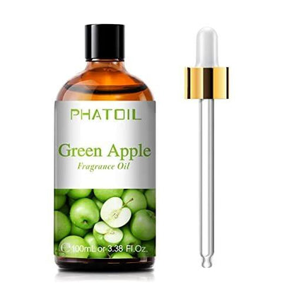 PHATOIL Grüner Apfel Duftöl 100ml – Aromatherapie Öl für Diffuser, DIY Kerzen & Seifen