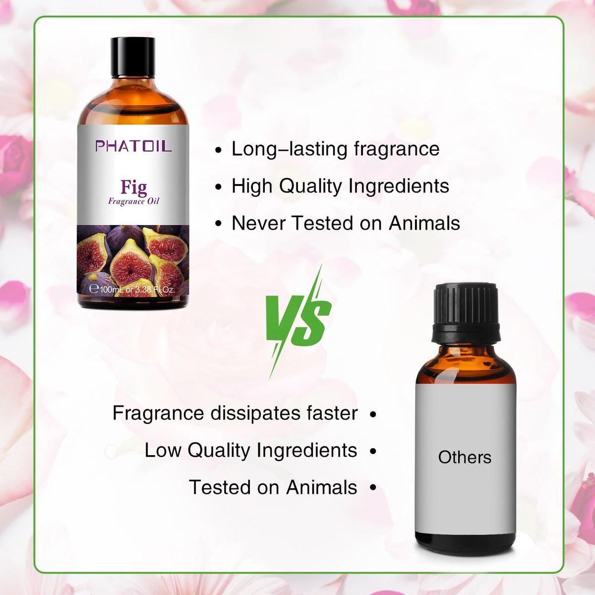 PHATOIL Feigen Duftöl 100ml – Aromatherapie Öl für Diffuser, Yoga, Hautpflege, DIY Kerzen & Seifen