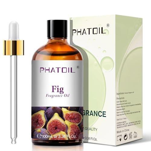 PHATOIL Feigen Duftöl 100ml – Aromatherapie Öl für Diffuser, Yoga, Hautpflege, DIY Kerzen & Seifen