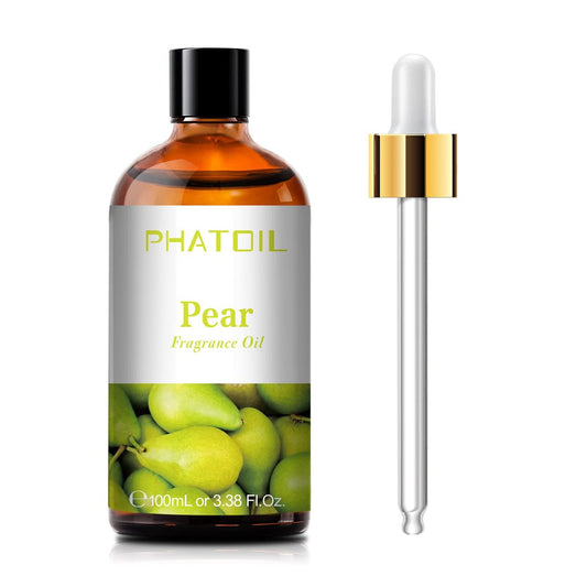 PHATOIL Birnen-Duftöl 100 ml – Aromatherapie-Öl für Diffuser, Yoga, Hautpflege, DIY Kerzen- und Seifenherstellung