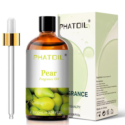 PHATOIL Birnen-Duftöl 100 ml – Aromatherapie-Öl für Diffuser, Yoga, Hautpflege, DIY Kerzen- und Seifenherstellung