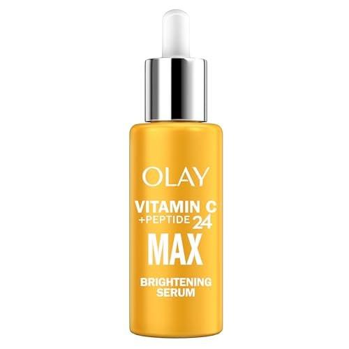 Olay Vitamin C Max Brightening Face Serum – Aufhellendes Gesichtsserum mit Peptiden für strahlende Haut, 1,3 Fl Oz