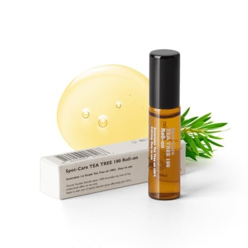 Lazy Society Teebaumöl Roll-On 100% Spot Care zur Aknebehandlung – Sanft zu empfindlicher Haut, gezielt gegen Akne, Pickel und Unreinheiten. Gesichts- und Hautpflege zur Behandlung von Akne, 0,18 oz