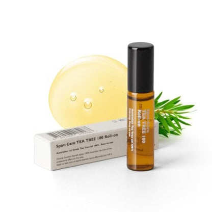 Lazy Society Teebaumöl Roll-On 100% Spot Care zur Aknebehandlung – Sanft zu empfindlicher Haut, gezielt gegen Akne, Pickel und Unreinheiten. Gesichts- und Hautpflege zur Behandlung von Akne, 0,18 oz