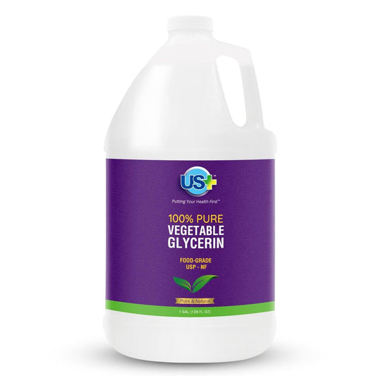 US+ 100% Reines pflanzliches Glycerin – Pharma- und Lebensmittelqualität (USP) – Premium All-Natural Feuchtigkeitsspender & Reiniger – Für Haut, Haare, Seifen und mehr (1 Gallone)