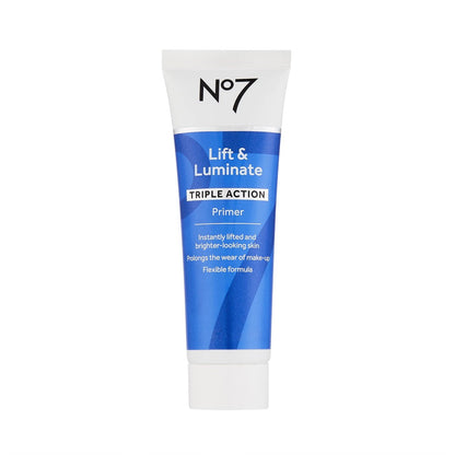 No7 Lift & Luminate Primer mit Niacinamid – Feuchtigkeitsspendender Make-up Primer für einen strahlenden Teint (30 ml)