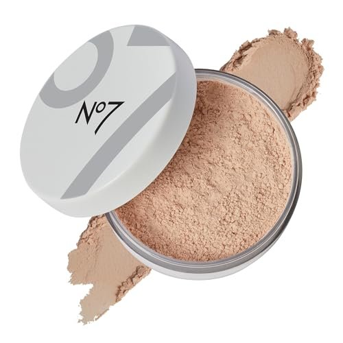 No7 Flawless Finish Loose Setting Powder – Matterender & verschleiernder Puder für ein glanzfreies, airbrush Finish – mildert feine Linien – Fair (0,35 Unzen)