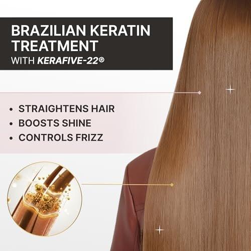 FASHION GOLD Keratin-Haarbehandlung, 6 Anwendungen pro Flasche, Keratin zum Glätten der Haare, Brasilianisches Glätten ohne Formaldehyd, Nanoplastie, 300 g
