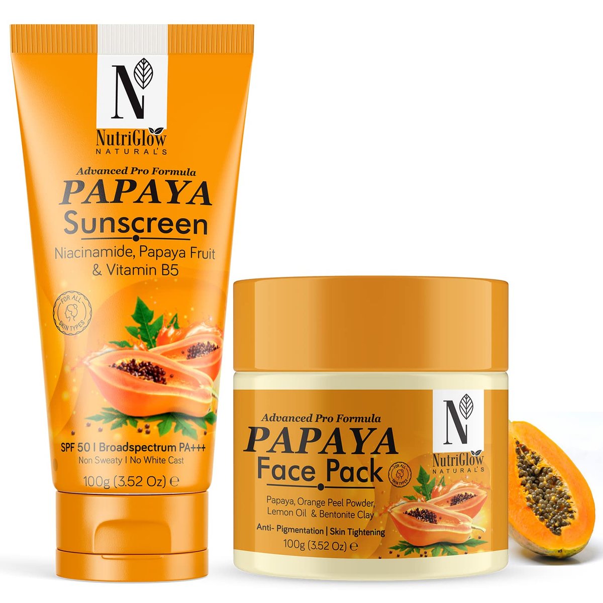 NutriGlow Naturals Advanced Pro Formula Papaya Hautpflege Geschenkset