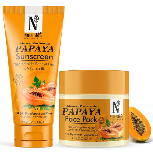 NutriGlow Naturals Advanced Pro Formula Papaya Hautpflege Geschenkset