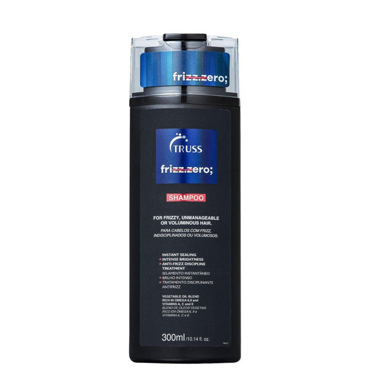 TRUSS Frizz Zero Shampoo – Anti-Frizz Shampoo für krauses Haar mit Feuchtigkeitsschutz, Volumen und Glanz – 300 ml